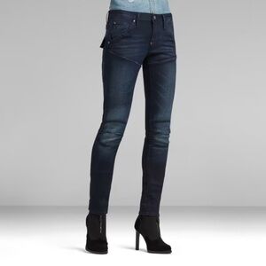 NWT Women’s G-Star Raw 5620 Elwood Heritage Embro Tapered jeans indigo 27X32